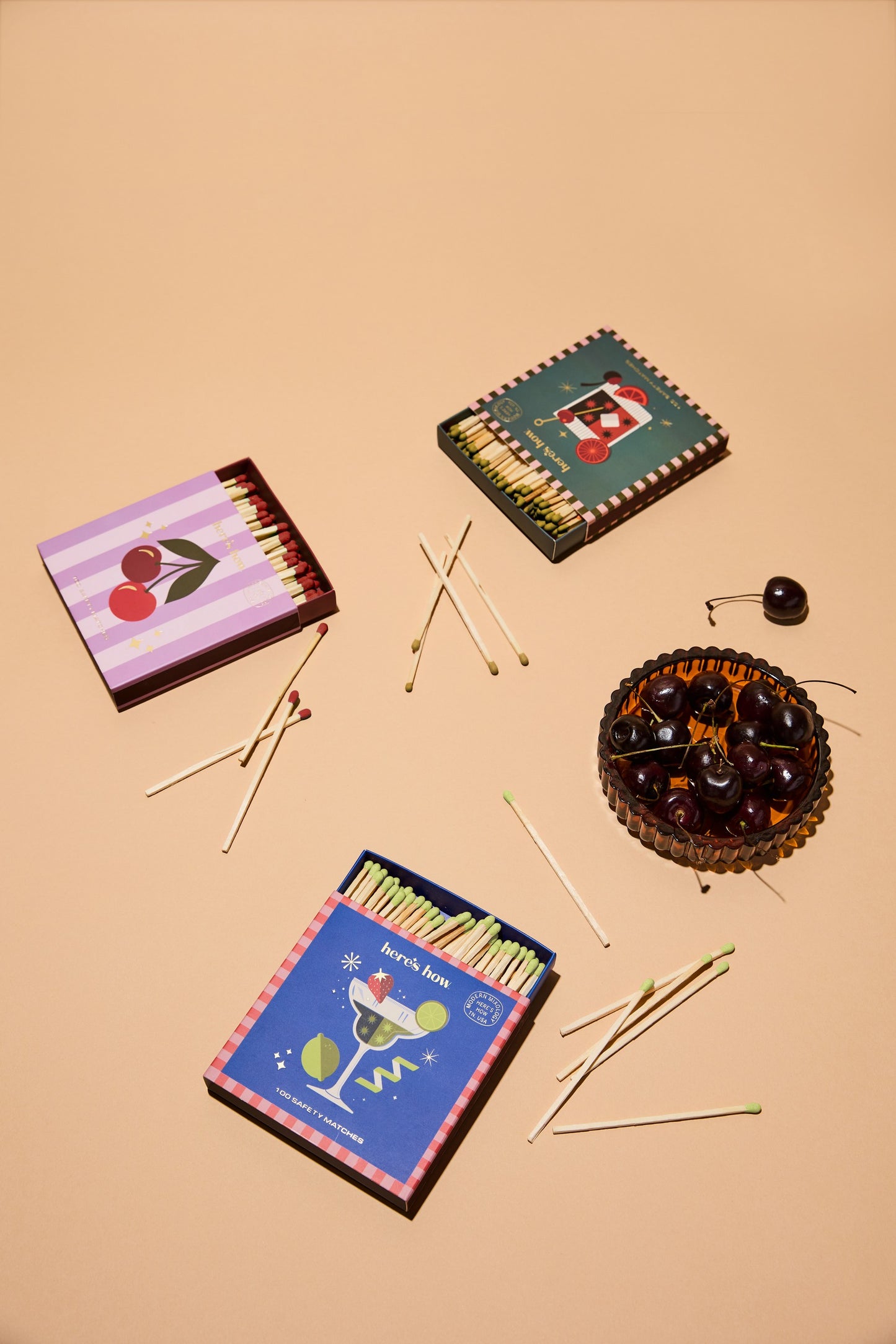 Cherries, 100 Σπίρτα ασφαλείας 11cm, The Murphy Matches - Here's How